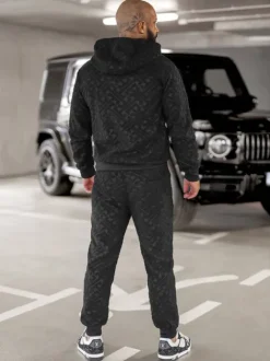 Fashion Herren Velours Trainingsanzug Set O/3C390 Herren Trainingsanzüge Mit Print | Velours Trainingsanzüge