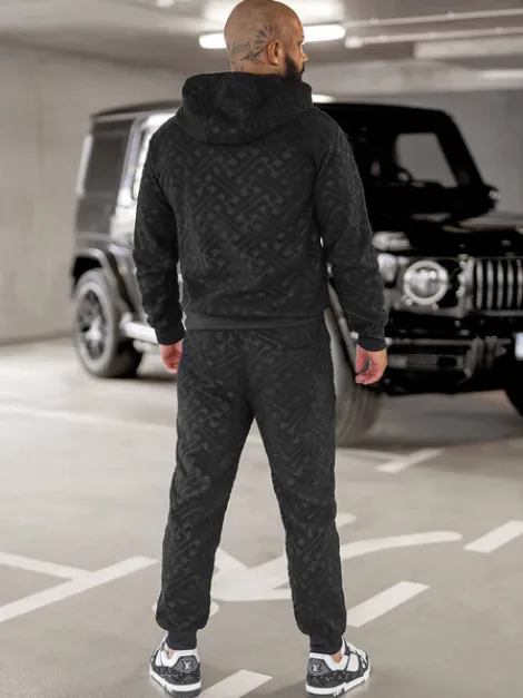 Fashion Herren Velours Trainingsanzug Set O/3C390 Herren Trainingsanzüge Mit Print | Velours Trainingsanzüge