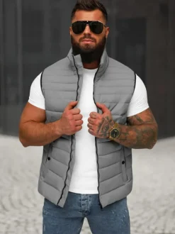 New Herren weste JS/31M5065/128 Herren Steppwesten