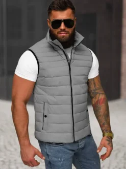 New Herren weste JS/31M5065/128 Herren Steppwesten