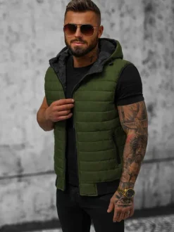 Hot Herren Weste JS/MY88 Herren Kapuzenwesten | Steppwesten