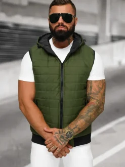 Hot Herren Weste JS/MY88Z Herren Kapuzenwesten | Steppwesten