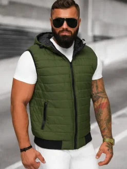 Hot Herren Weste JS/MY88Z Herren Kapuzenwesten | Steppwesten