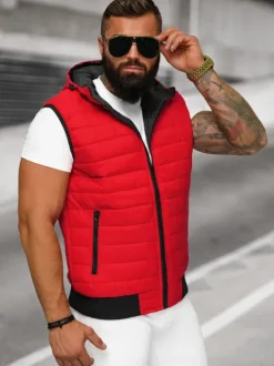 Best Herren Weste JS/MY88Z Herren Kapuzenwesten | Steppwesten