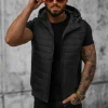Hot Herren Weste JS/MY88 Herren Kapuzenwesten | Steppwesten