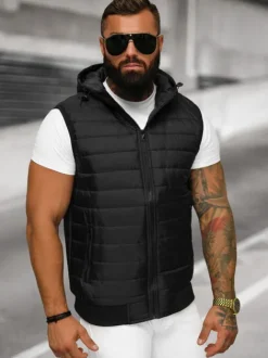 Discount Herren Weste JS/MY88Z Herren Steppwesten | Kapuzenwesten