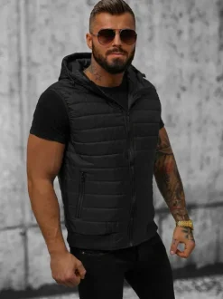 Hot Herren Weste JS/MY88 Herren Kapuzenwesten | Steppwesten
