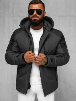 Sale Herren Winterjacke Anthrazit JS/91M9902/105Z Herren Winterjacken | Jacken