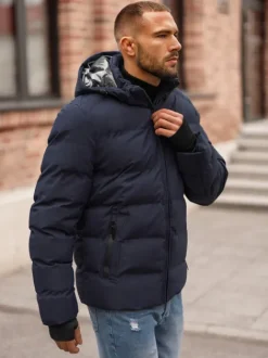 Clearance Herren Winterjacke Dunkelblau JS/5M756/215Z Herren Steppjacken | Winterjacken