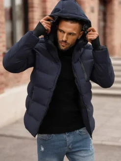 Clearance Herren Winterjacke Dunkelblau JS/5M756/215Z Herren Steppjacken | Winterjacken