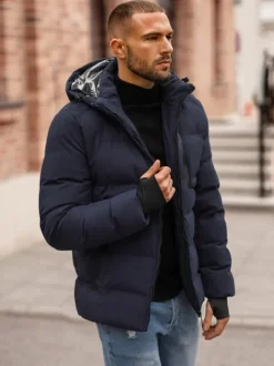 Clearance Herren Winterjacke Dunkelblau JS/5M756/215Z Herren Steppjacken | Winterjacken