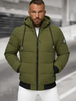 Best Herren Winterjacke Leichtes-Khaki JS/31M5023/62 Herren Steppjacken | Winterjacken