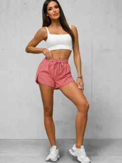 New Sportshorts für Damen Dunkelcoral JS/XY24015S Damen Trainings Shorts