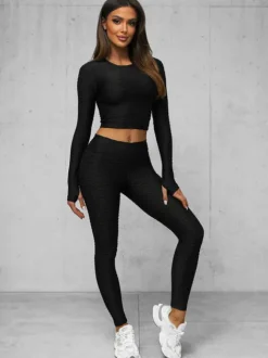 Online Zweiteiliges Trainingsanzug-Set O/22060Z Damen Fitness | Fitnessanzüge Ohne Motiv