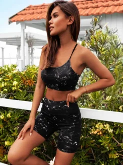 Outlet Zweiteiliges Trainingsanzug-Set O/XL015/1Z Damen Fitness | Fitnessanzüge Mit Motiv